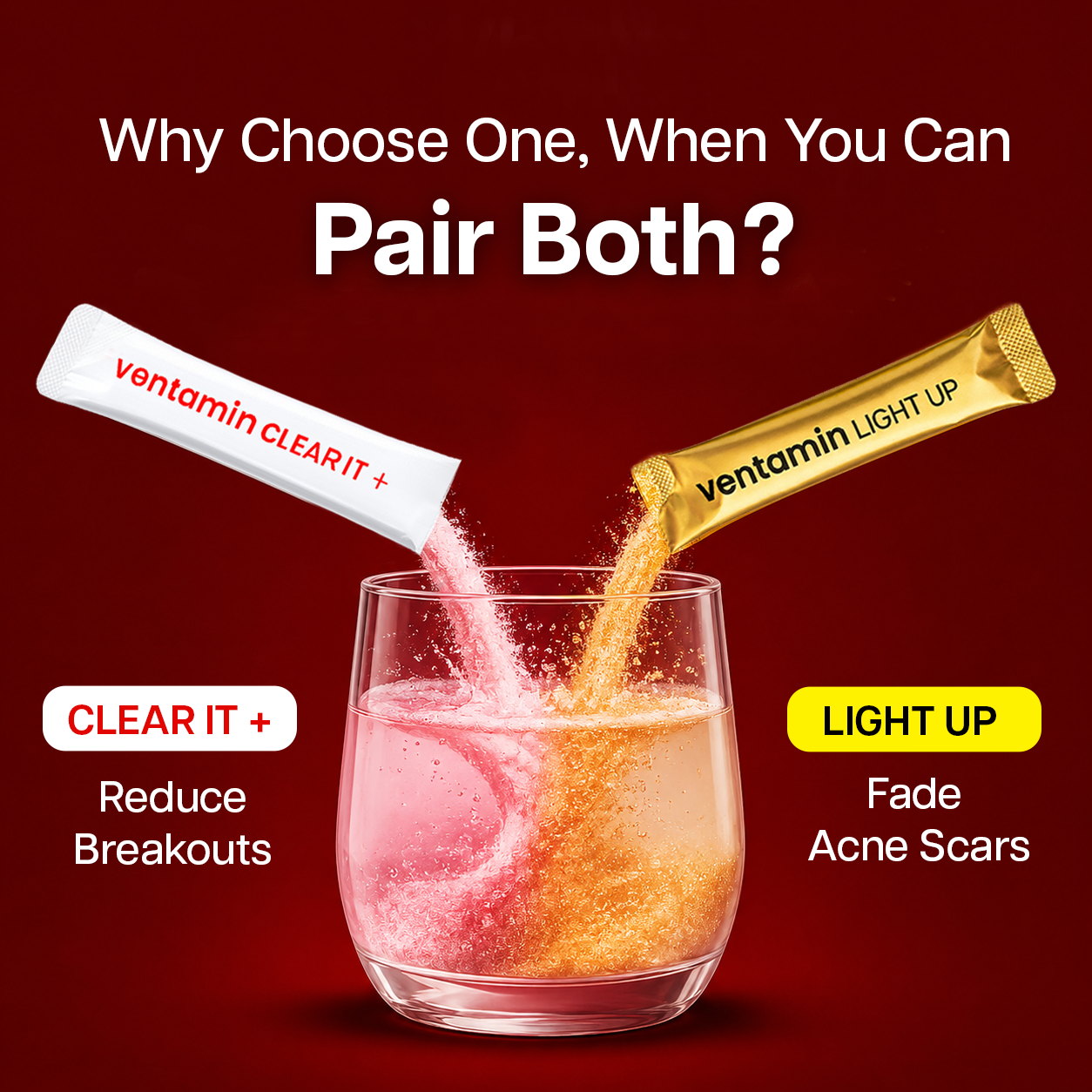 Ventamin Clear It+: Doctor-Formulated Drink Mix for Acne & Breakout Control