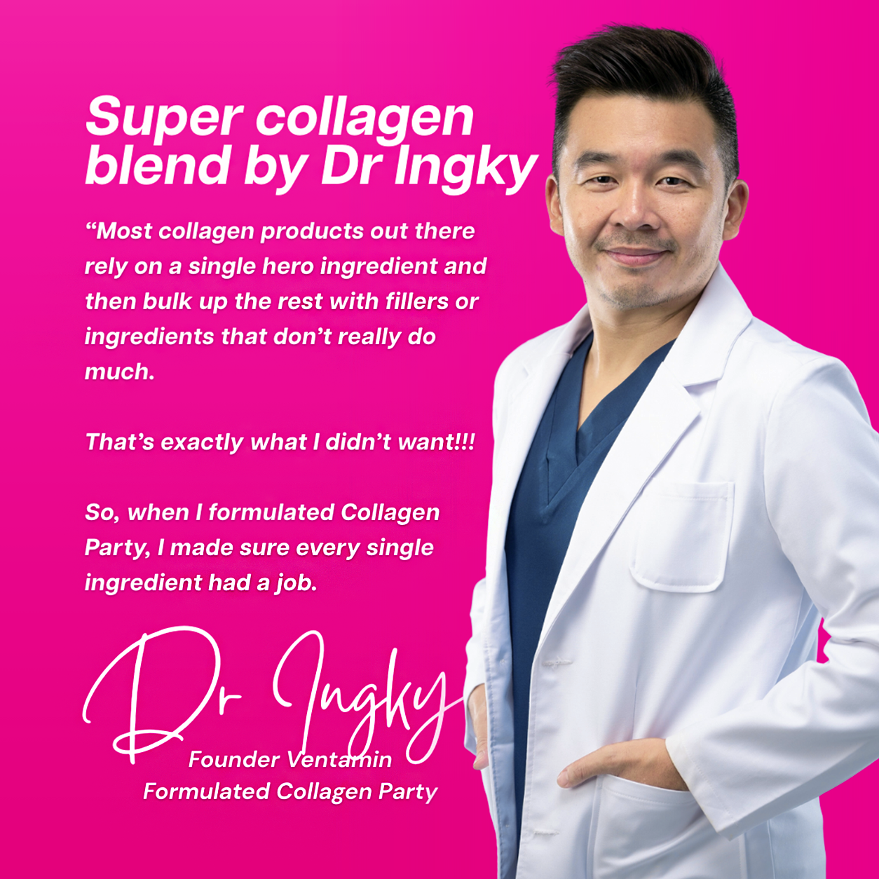 Ventamin Collagen Party: Doctor-Formulated Drink Mix for Firmer, Tighter, Younger Skin