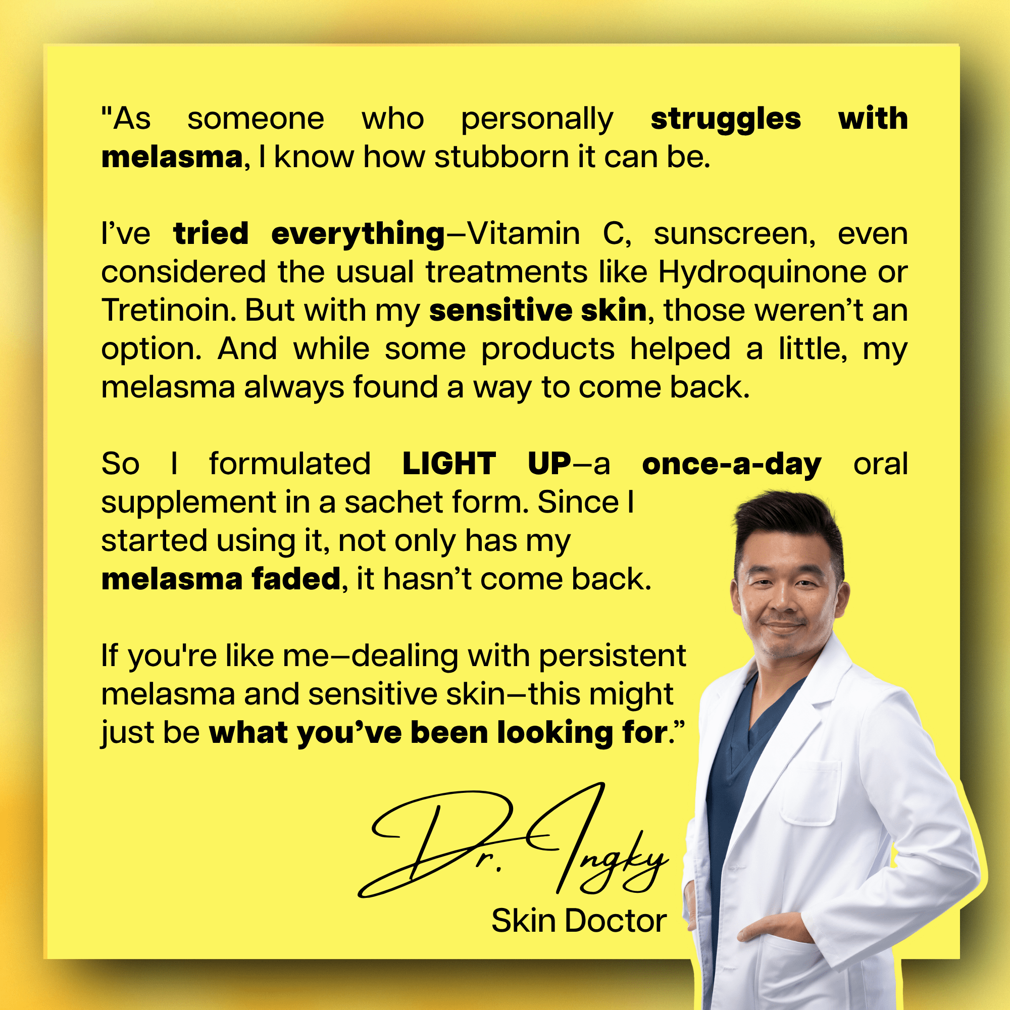 Ventamin Light Up: Doctor-Formulated Brightening Formula for Melasma, Acne scars & Hyperpigmentation