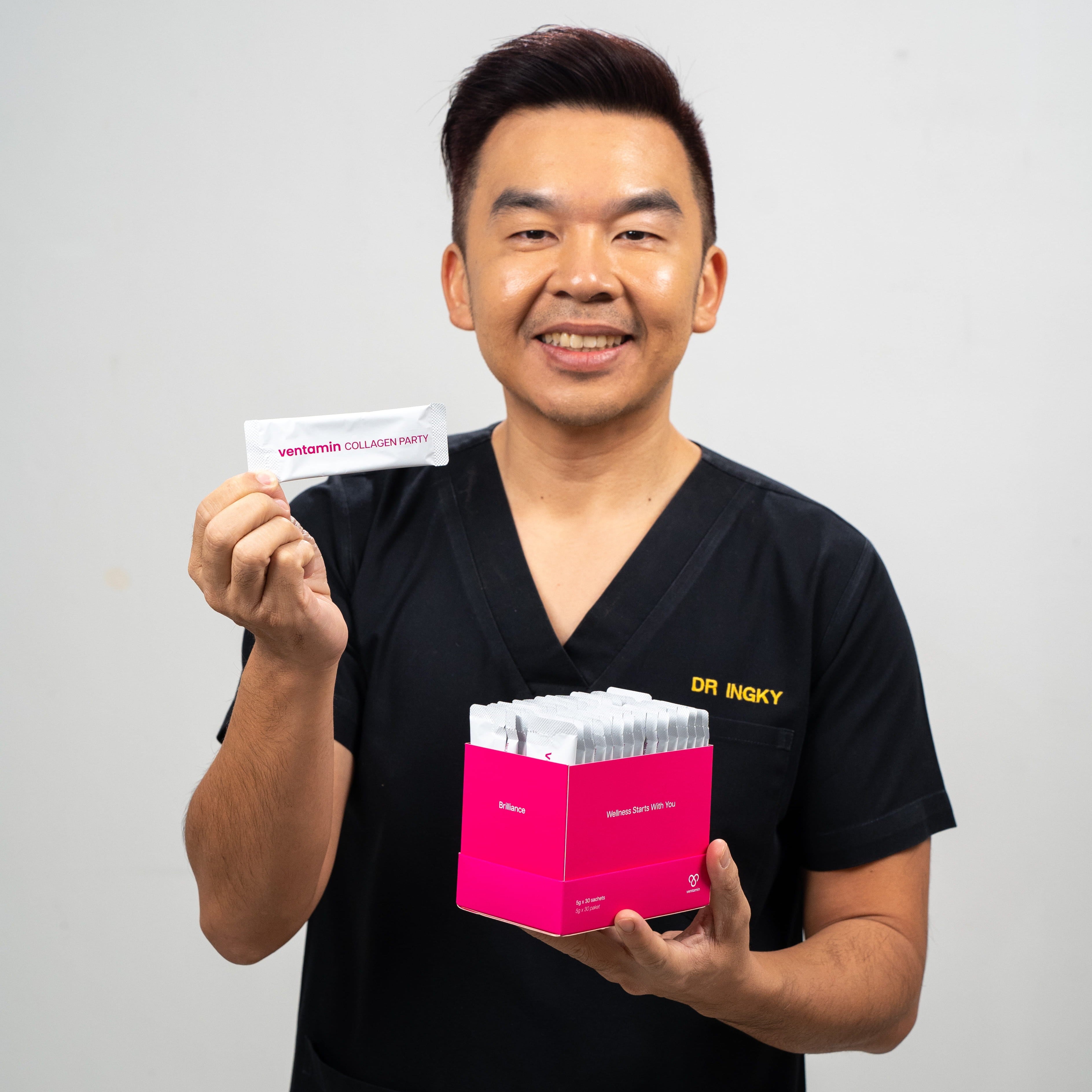 Ventamin Collagen Party: Doctor-Formulated Drink Mix for Firmer, Tighter, Younger Skin