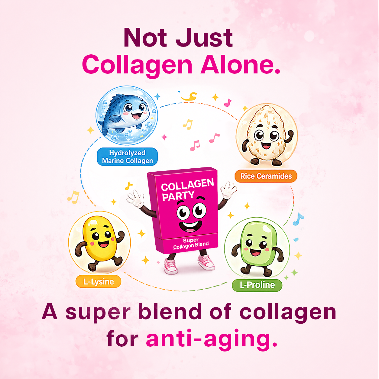 Ventamin Collagen Party: Doctor-Formulated Drink Mix for Firmer, Tighter, Younger Skin