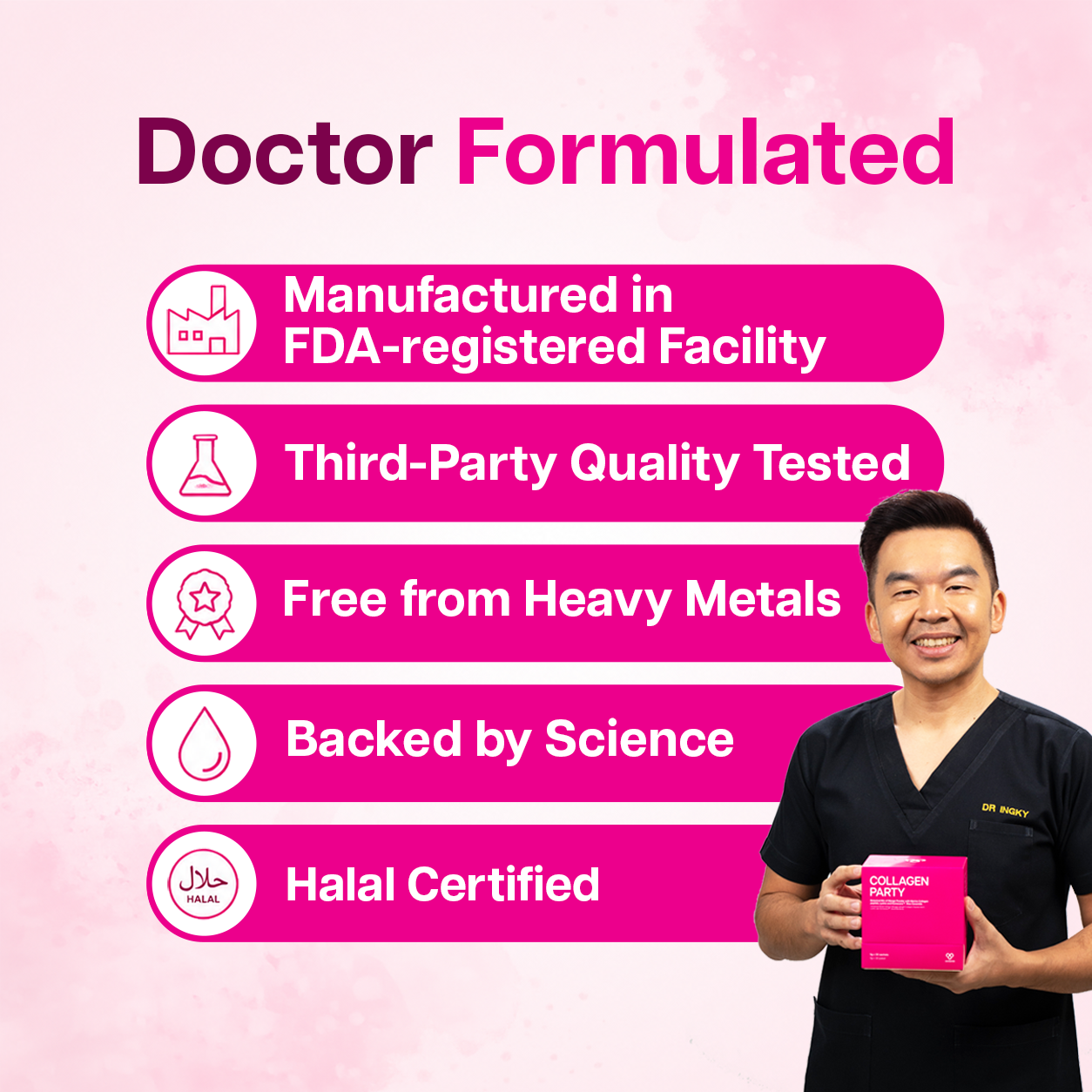 Ventamin Collagen Party: Doctor-Formulated Drink Mix for Firmer, Tighter, Younger Skin