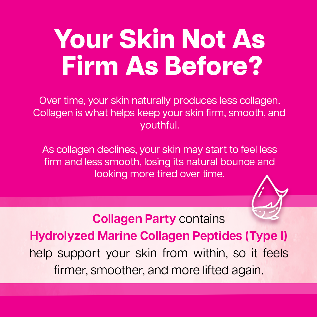 Ventamin Collagen Party: Doctor-Formulated Drink Mix for Firmer, Tighter, Younger Skin