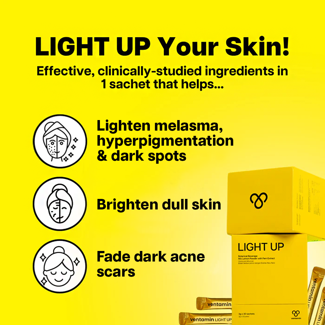 Ventamin Light Up: Doctor-Formulated Brightening Formula for Melasma, Acne scars & Hyperpigmentation