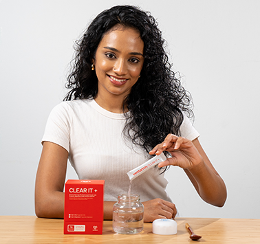 Open 1 sachet. Your daily clear skin routine starts here.