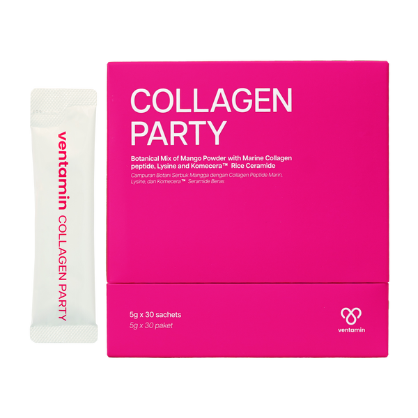 Ventamin Collagen Party: Doctor-Formulated Drink Mix for Firmer, Tighter, Younger Skin