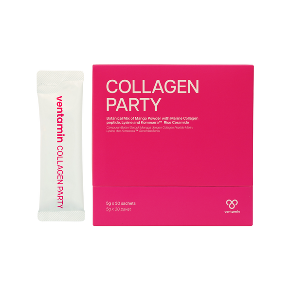 Ventamin Collagen Party: Doctor-Formulated Drink Mix for Firmer, Tighter, Younger Skin