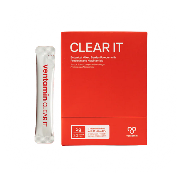 Ventamin Clear It+: Doctor-Formulated Drink Mix for Acne & Breakout Control